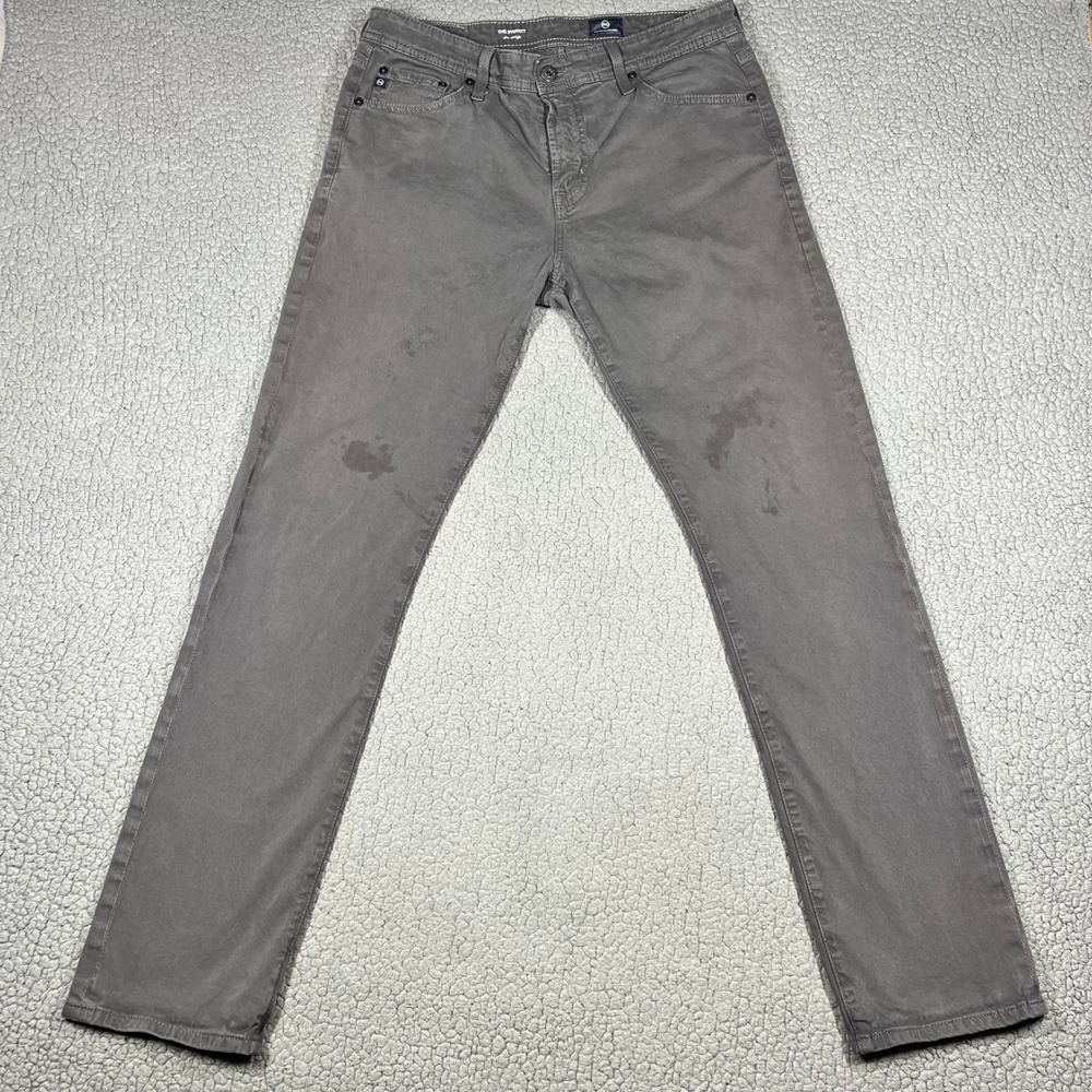 AG Adriano Goldschmied Pants Mens 33x32 The Everett Slim Straight Grey Casual